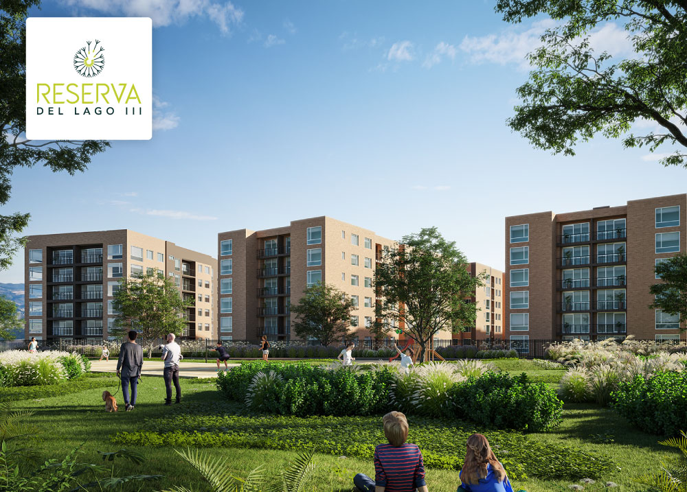 Apartamentos Reserva del Lago III en Cajicá - Áreas desde 66m² hasta 107m² con 24 zonas comunes